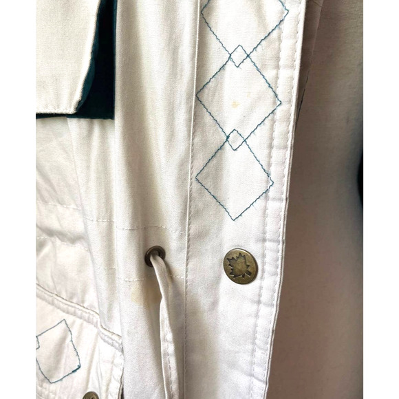 Vintage Current Seen Teal Quilted Jacket Womens Size Small Winter Coat Outerwear - Picture 10 of 12